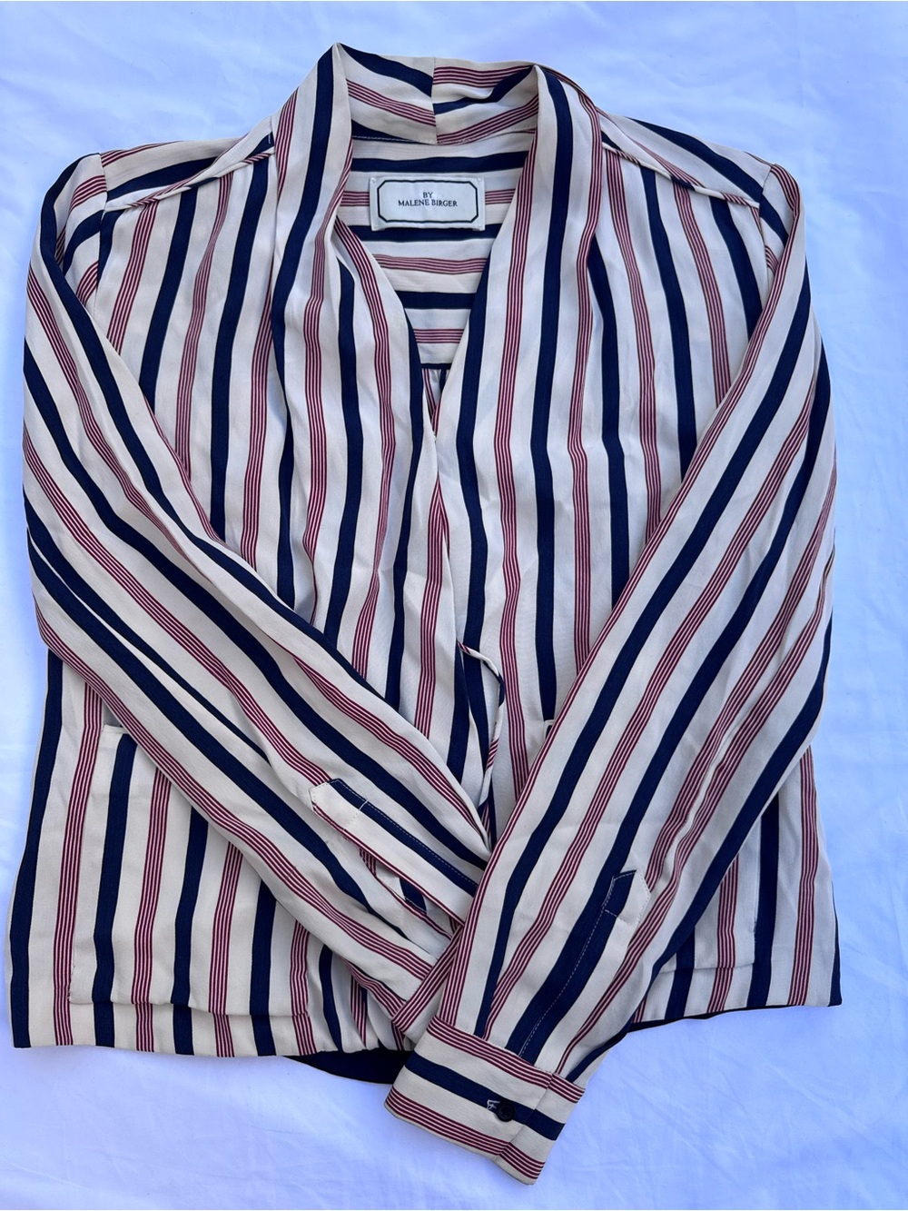 By Malene Birger M Pure Silk Blouse Quiet Luxury Timeless Lightweight